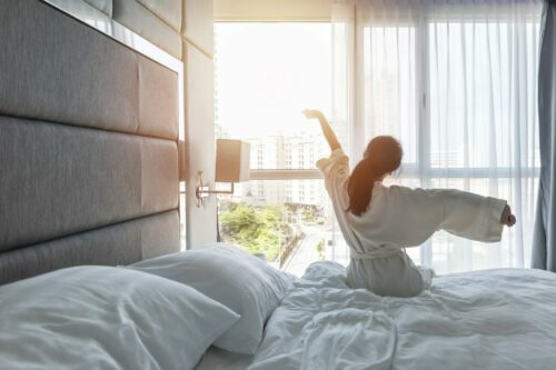 Hotel,Room,Comfort,With,Good,Sleep,Easy,Relaxation,Lifestyle,Of